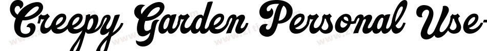 Creepy Garden Personal Use字体转换